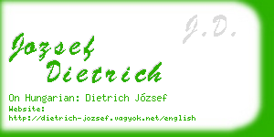 jozsef dietrich business card